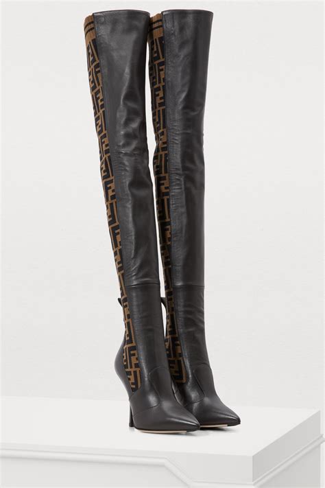 rubber fendi boots women|thigh high Fendi boots.